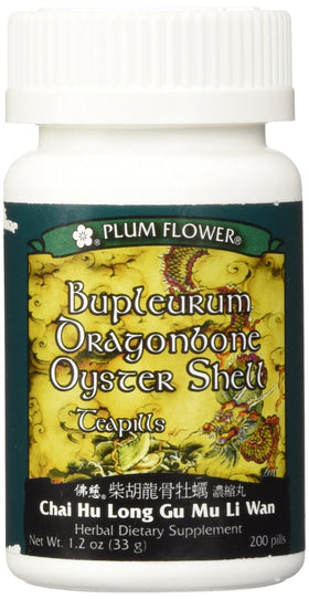 Flacon de pilules Bupleurum Dragonbone Oystershell de Plum Flower, 200 teapills