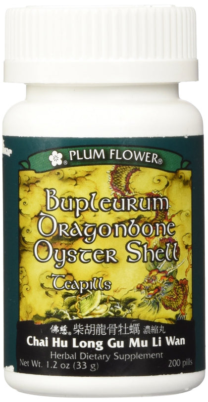 Flacon de pilules Bupleurum Dragonbone Oystershell de Plum Flower, 200 teapills