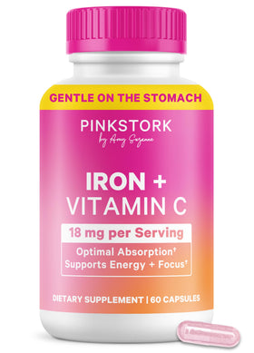 Flacon de Pink Stork Fer Femme 60 capsules vue de face
