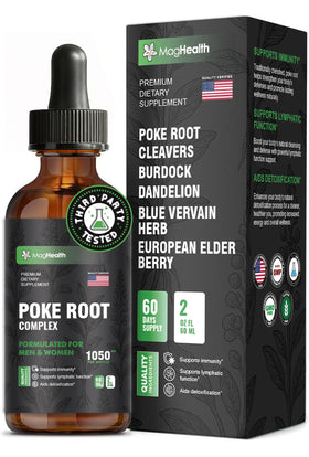 Flacon de Poke Root Complex 6-en-1 de MagHealth, 2 oz, vue de face