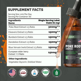 Flacon de Poke Root Complex avec goutte à goutte