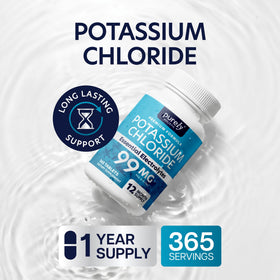 Flacon de Potassium Chlorure Purely Holistic avec étiquette visible