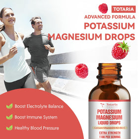 Flacon de Potassium Magnésium Totaria sur un fond neutre
