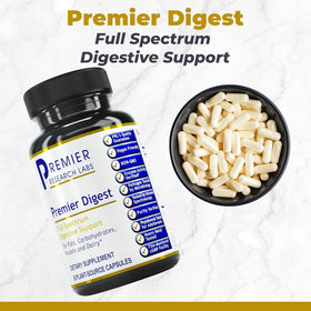 Flacon de Premier Research Labs Enzymes Actives avec capsules végétales