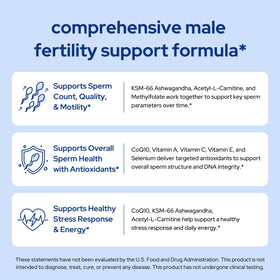Flacon de Premom Sperm Fortify sur une surface en bois