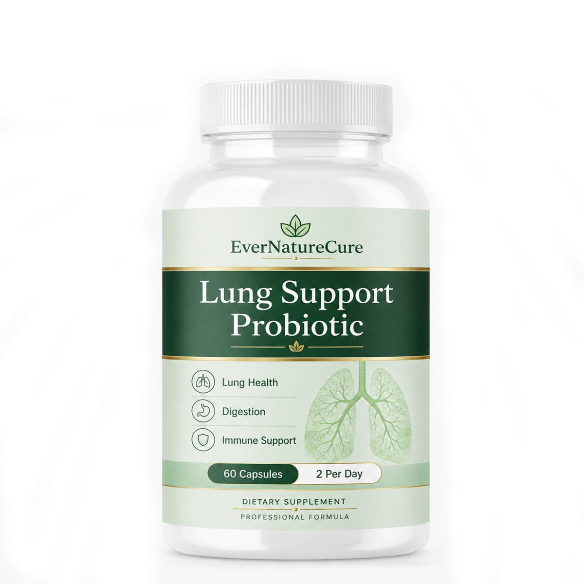 Flacon de PRIDEWELL EverNatureCure Probiotiques 60 capsules
