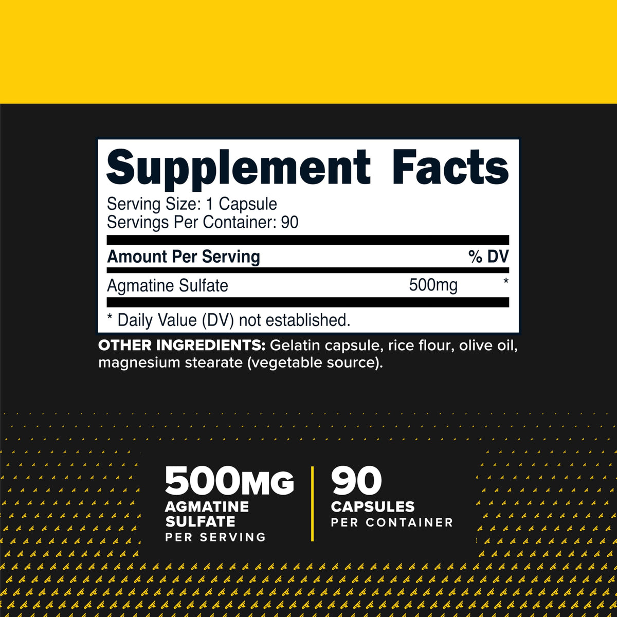 Flacon de Primaforce Agmatine Sulfate avec capsules visibles