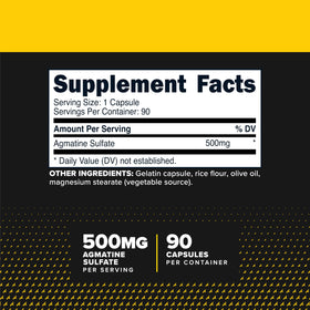 Flacon de Primaforce Agmatine Sulfate avec capsules visibles