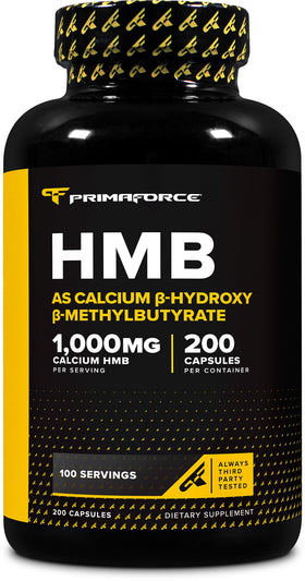 Flacon de Primaforce HMB 1 000 mg avec 200 capsules