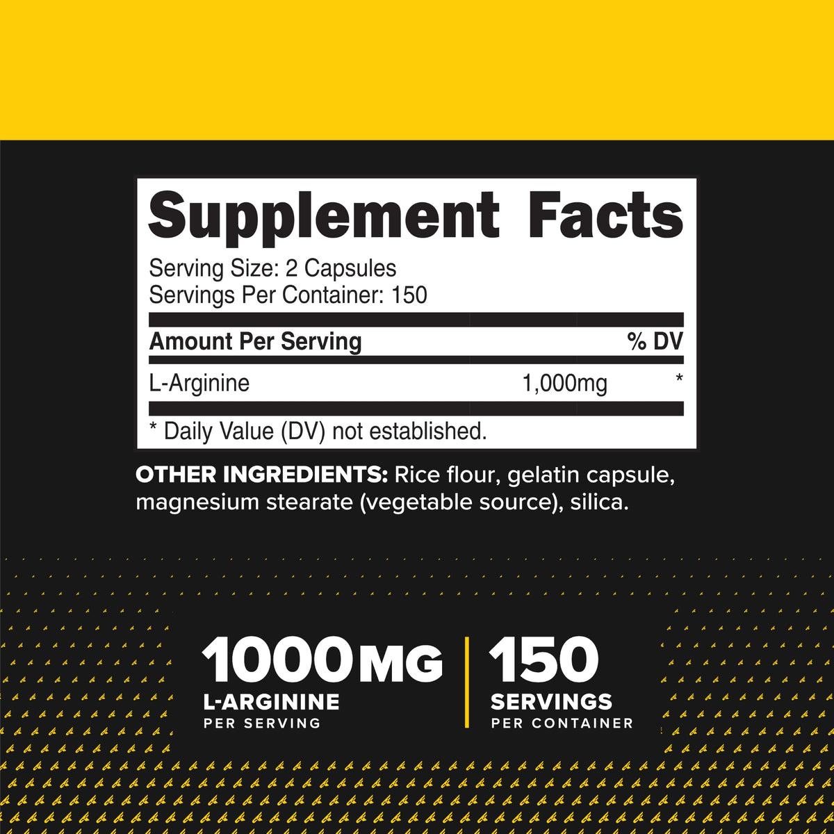 Flacon de Primaforce L-Arginine 1 000 mg avec capsules