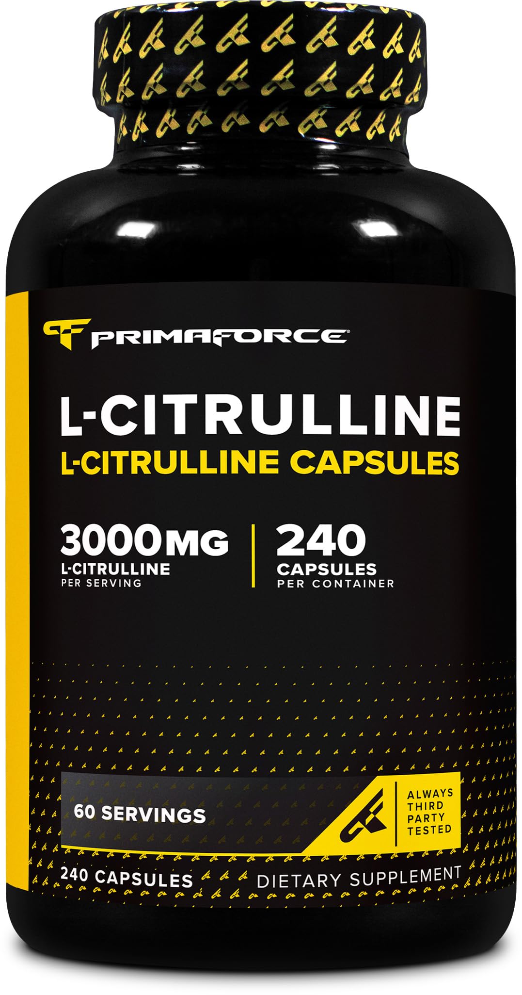 Flacon de Primaforce L-Citrulline 3000mg 240 capsules vue avant