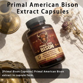 Flacon de Primal Edge Biso Extrait de Bison avec capsules