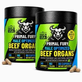 Flacon de PRIMAL FURY Complément Alimentaire Organes de Bœuf 180 Capsules