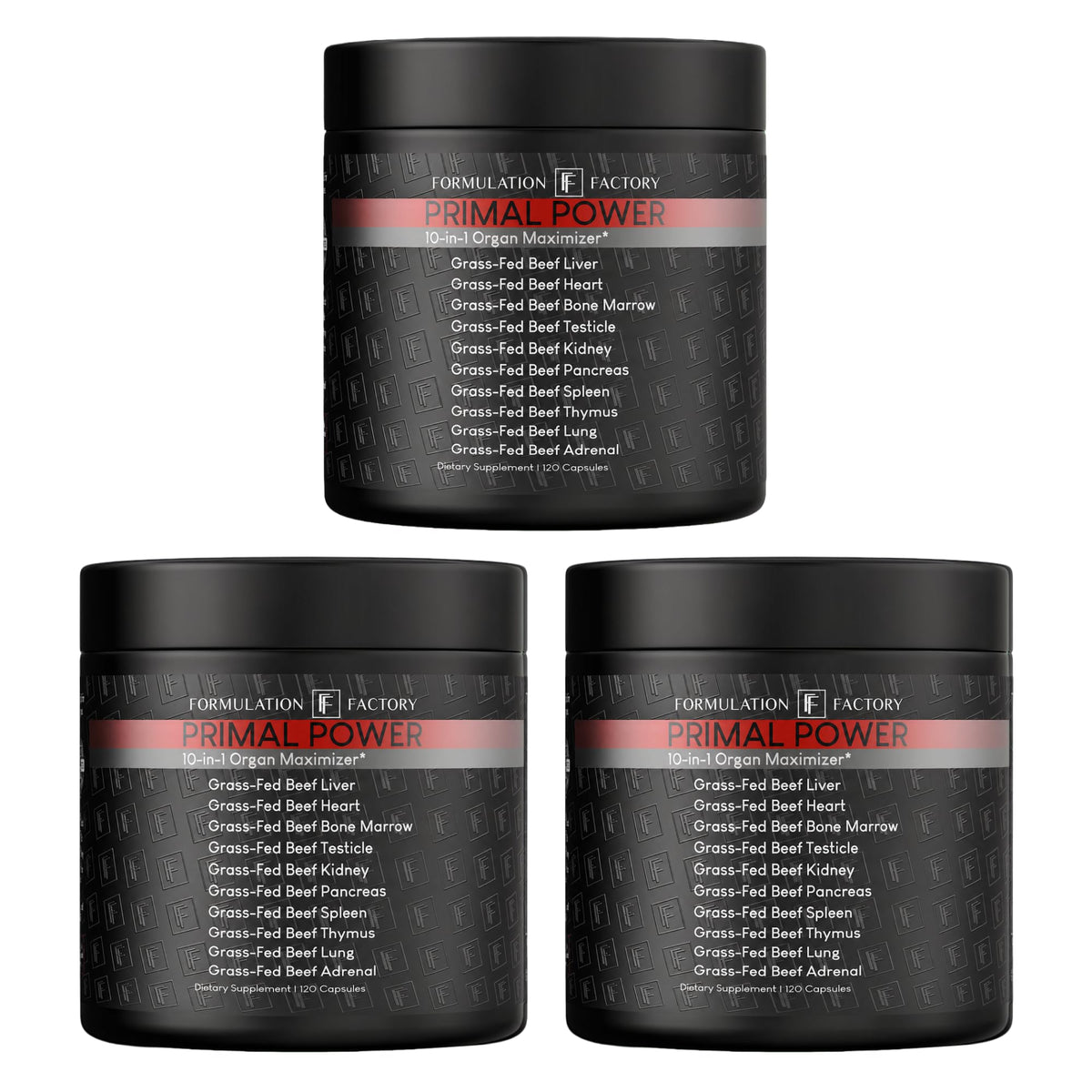Flacon de Primal Power 10-en-1 Complexe Organique Bovin avec 360 capsules