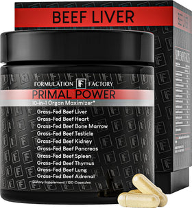 Flacon de Primal Power avec 120 capsules de complexe d'organes de boeuf