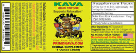 Flacon de PRIMO KAVA Teinture de Kava vue de côté