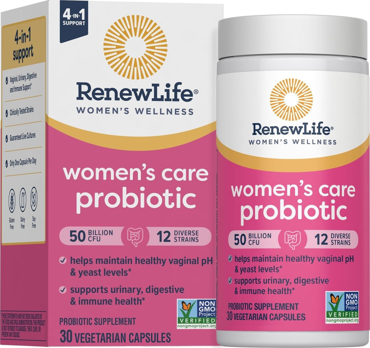 Flacon de probiotique Renew Life Femme 50 milliards CFU avec 30 capsules
