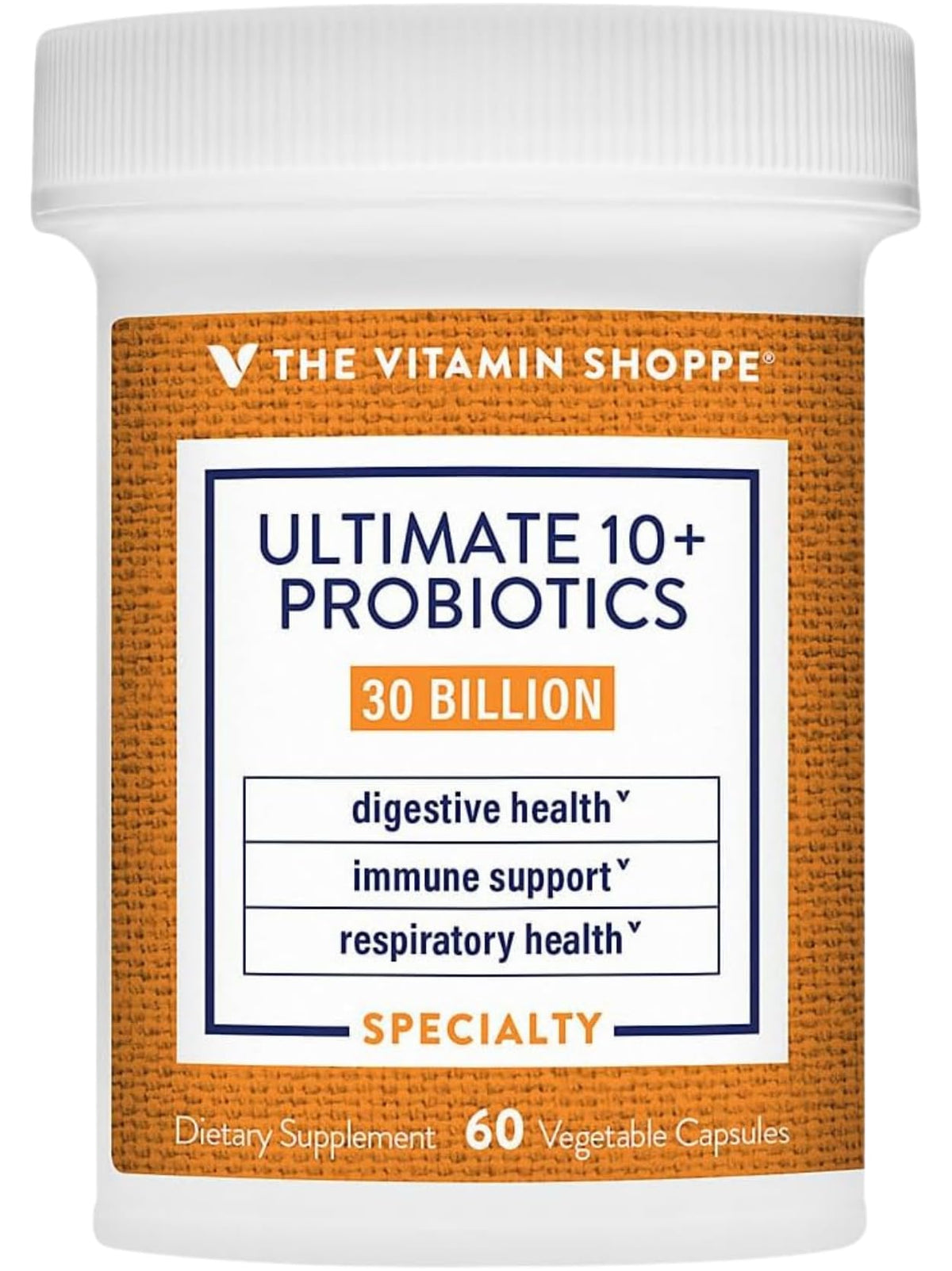 Flacon de probiotiques 10+ The Vitamin Shoppe 60 capsules