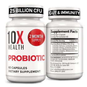 Flacon de probiotiques 10X Health pour hommes, 60 capsules
