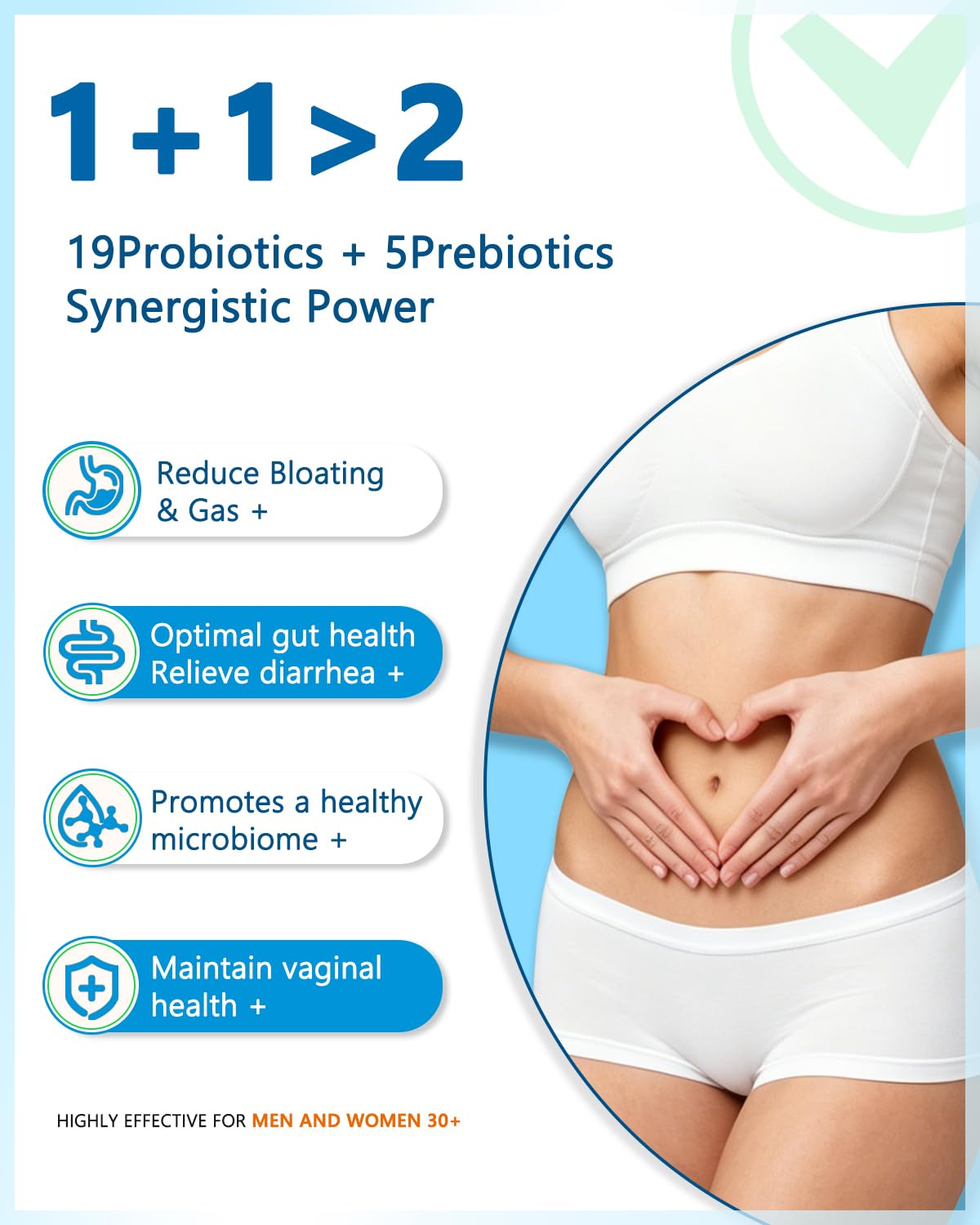 Flacon de probiotiques Anven Health ouvert avec capsules visibles