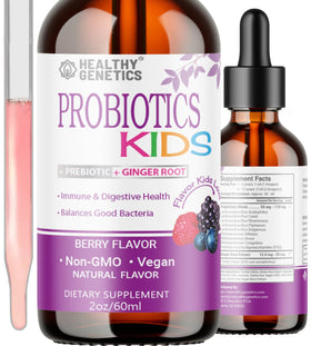 Flacon de probiotiques liquides Healthy Genetics 140g vue de face