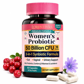 Flacon de probiotiques Lorentivra pour femmes, 60 capsules