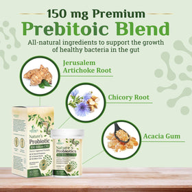 Flacon de probiotiques Nature's Nutrition sur fond neutre
