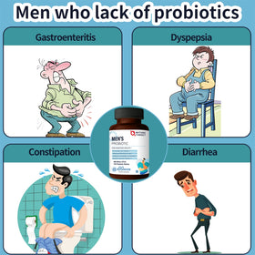Flacon de probiotiques NATURE TARGET pour hommes, arrière du produit