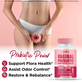 Flacon de probiotiques NEW AGE avec étiquette visible