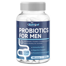 Flacon de probiotiques NutriGut pour hommes 90 capsules