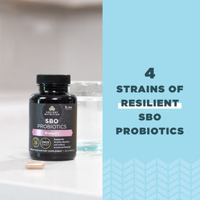 Flacon de Probiotiques pour Femmes Ancient Nutrition ouvert