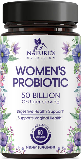 Flacon de probiotiques pour femmes Nature's Nutrition 60 capsules