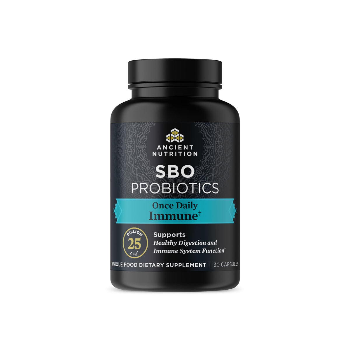 Flacon de Probiotiques SBO Ancient Nutrition vue de face