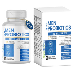 Flacon de probiotiques SigmaBiotics pour hommes avec 60 capsules végétales