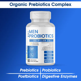 Flacon de probiotiques SigmaBiotics sur une table en bois