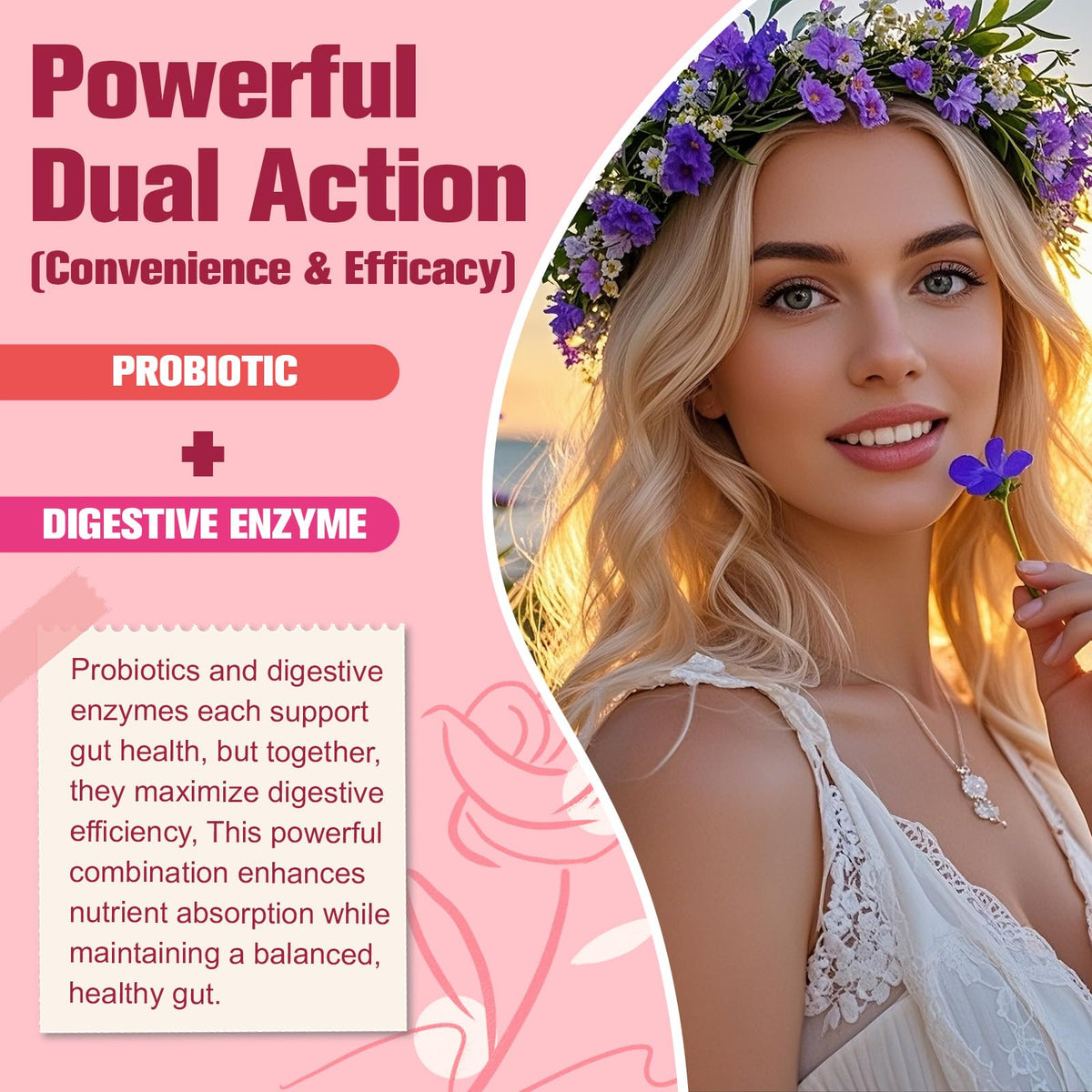 Flacon de probiotiques Totaria ouvert montrant les capsules