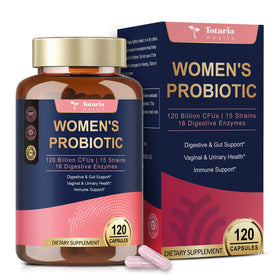 Flacon de probiotiques Totaria pour femmes avec 120 capsules
