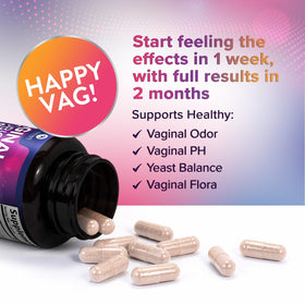 Flacon de probiotiques vaginales Nature's Peak ouvert