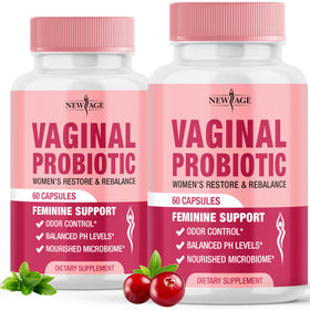 Flacon de probiotiques vaginales NEW AGE avec 120 capsules