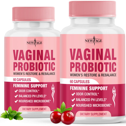 Flacon de probiotiques vaginales NEW AGE avec 120 capsules