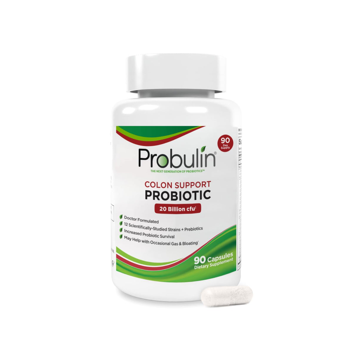 Flacon de Probulin Complément Alimentaire Probiotique 90 Capsules