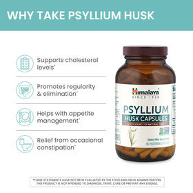 Flacon de psyllium husk Himalaya avec étiquette visible