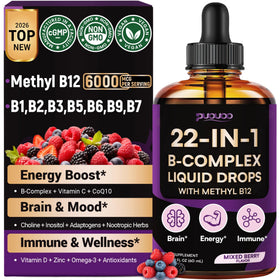 Flacon de Puouoo Complexe Vitaminique B Liquide 150g vue de face avec étiquette