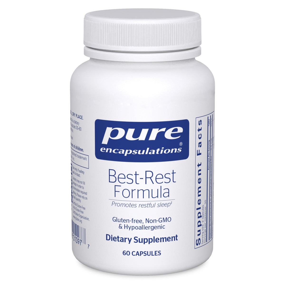 Flacon de Pure Encapsulations Best-Rest Formula avec 60 capsules