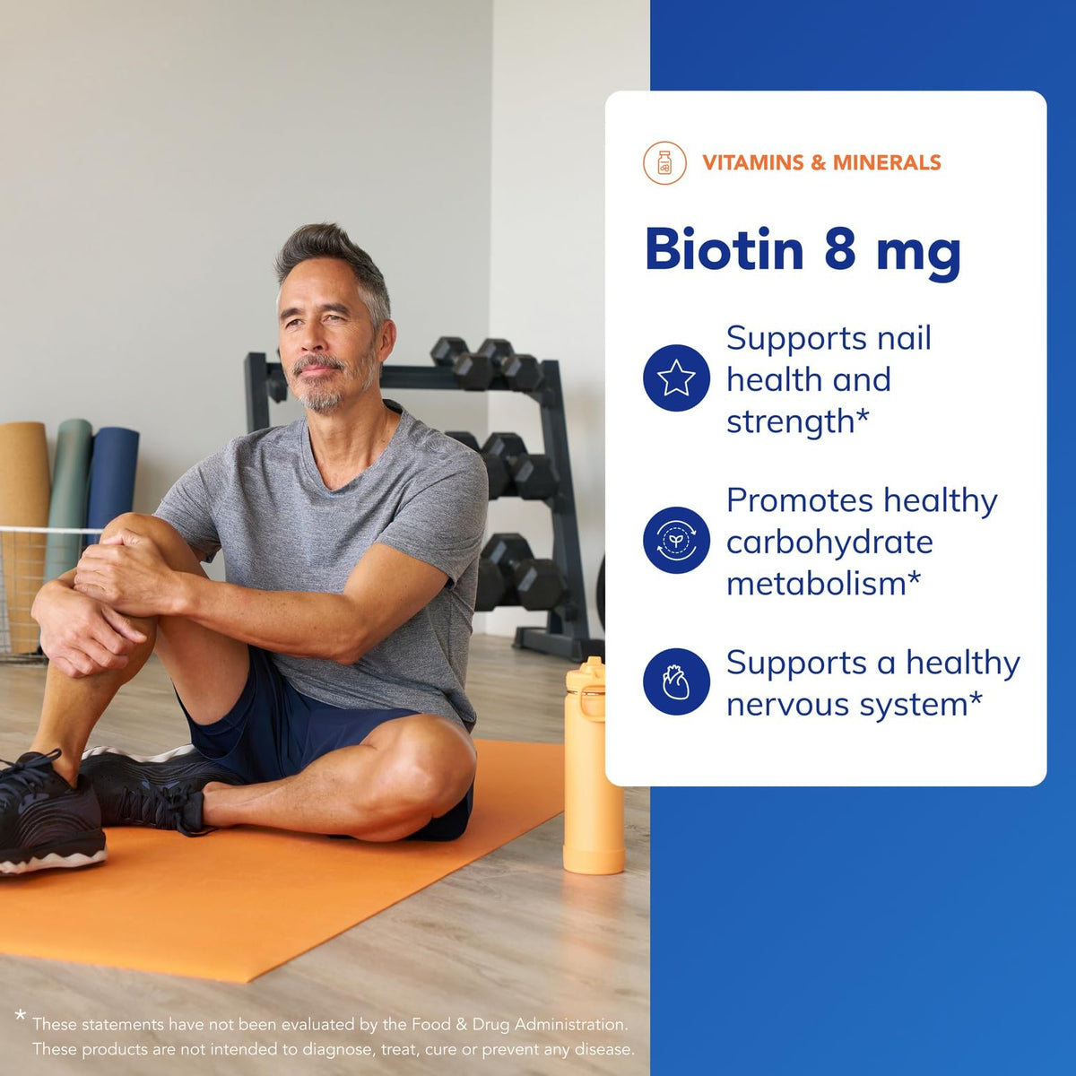 Flacon de Pure Encapsulations Biotine 8 mg avec capsules à l'intérieur