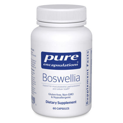 Flacon de Pure Encapsulations Boswellia 60 capsules vue de face