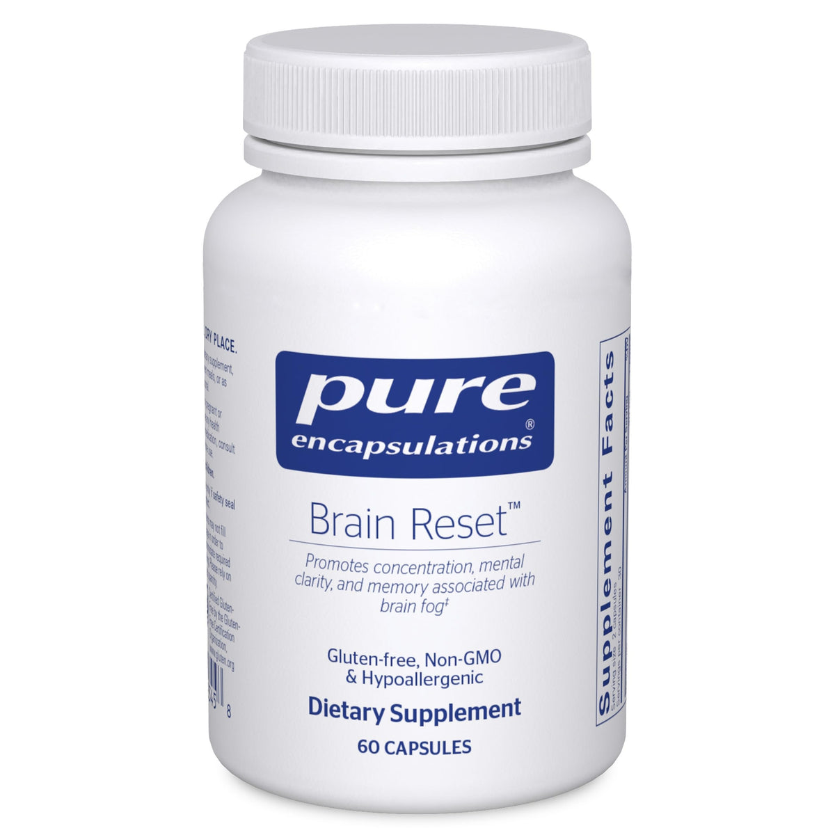 Flacon de Pure Encapsulations Brain Reset 60 capsules de Ginkgo Biloba
