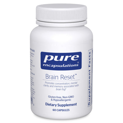 Flacon de Pure Encapsulations Brain Reset 60 capsules de Ginkgo Biloba