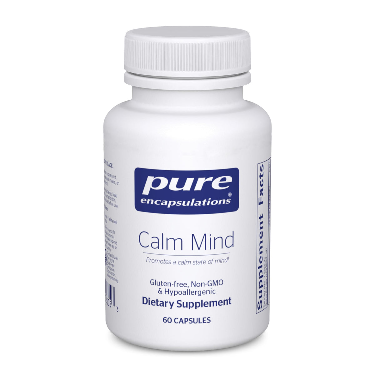 Flacon de Pure Encapsulations Calm Mind 60 capsules vue de face