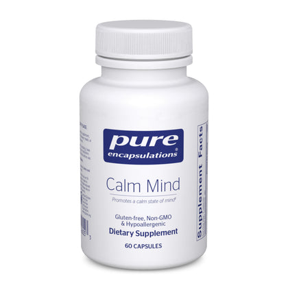 Flacon de Pure Encapsulations Calm Mind 60 capsules vue de face